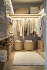 Cozy Closet Filled with Clothing