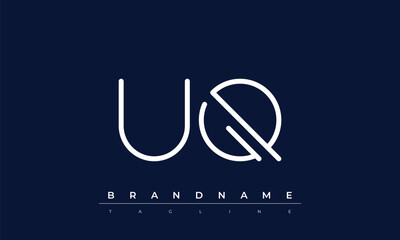 U, Q logo design. UQ  creative Monogram Logo. This logo design is the process of creating a visual symbol that represents a brand, company, or individual.