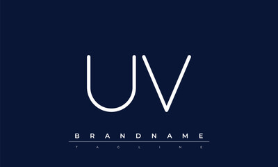 U, V logo design. UV  creative Monogram Logo. This logo design is the process of creating a visual symbol that represents a brand, company, or individual.
