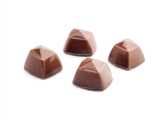 A few pieces of chocolate isolated