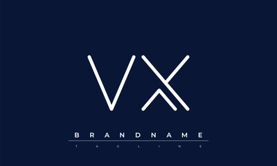 V, X logo design. VX  creative Monogram Logo. This logo design is the process of creating a visual symbol that represents a brand, company, or individual.
