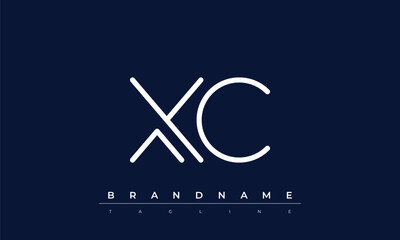 X, C logo design. XC  creative Monogram Logo. This logo design is the process of creating a visual symbol that represents a brand, company, or individual.