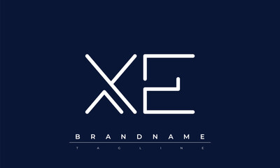 X, E logo design. XE  creative Monogram Logo. This logo design is the process of creating a visual symbol that represents a brand, company, or individual.