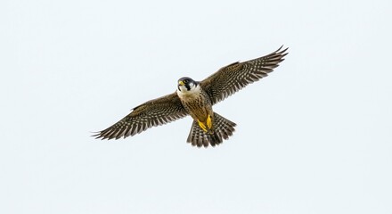 Obraz premium Majestic Peregrine Falcon in Flight Soaring Raptor Bird Wildlife Photography
