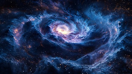 A stunning nebula illuminated by distant stars, creating a captivating cosmic scene in the expansive universe