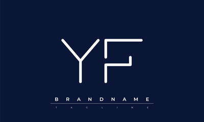 Y, F logo design. YF  creative Monogram Logo. This logo design is the process of creating a visual symbol that represents a brand, company, or individual.