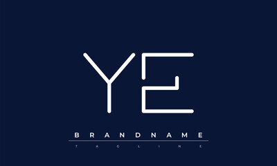 Y, E logo design. YE  creative Monogram Logo. This logo design is the process of creating a visual symbol that represents a brand, company, or individual.