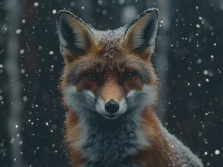 Obraz premium Red Fox in Snow