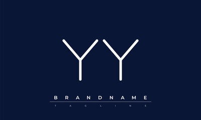 Y, Y logo design. YY  creative Monogram Logo. This logo design is the process of creating a visual symbol that represents a brand, company, or individual.