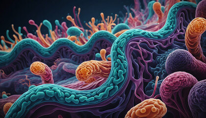Detailed Microscopic View of Biological Cells for Science and Research Use