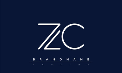 Z, C logo design. ZC  creative Monogram Logo. This logo design is the process of creating a visual symbol that represents a brand, company, or individual.