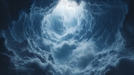 Dramatic dark sky dominated by thick clouds foretelling an imminent storm with striking natural light