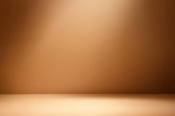 Empty brown background studio, abstract light and shadow, banner template for product display or presentation design.