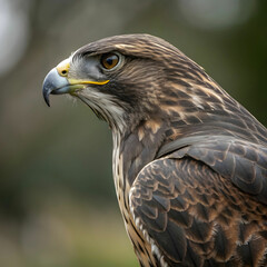 Obraz premium beautiful vertical closeup shot of a falcon