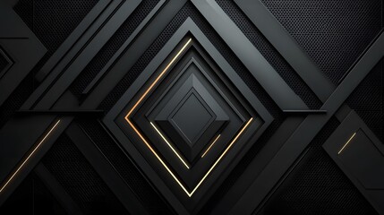Fototapeta premium Striking black and gold geometric background with bold shapes creating a modern and sophisticated visual experience