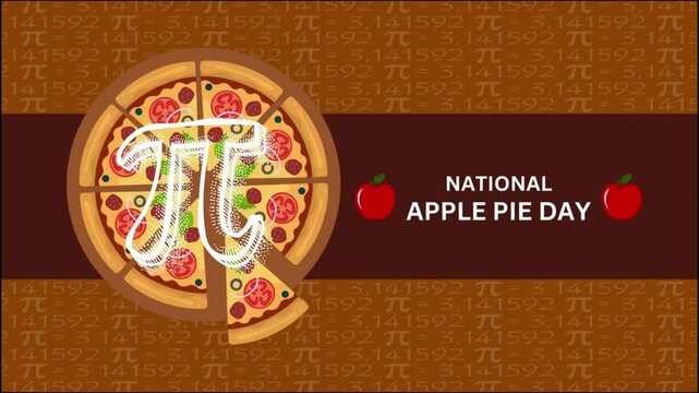 Happy National Apple Pie Day. Holiday concept. Template for background, banner, card, poster with text inscription.