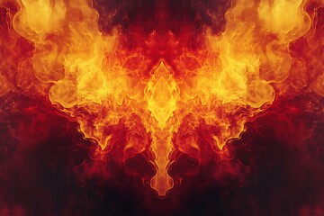 Obraz premium Colorful abstract background with fire and smoke. Fantasy fractal design.