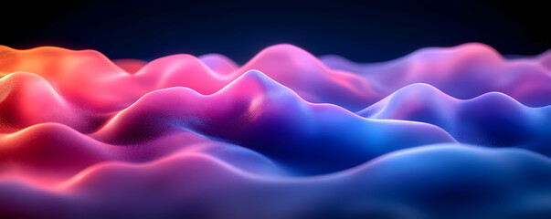 Obraz premium Abstract colorful waves, digital art