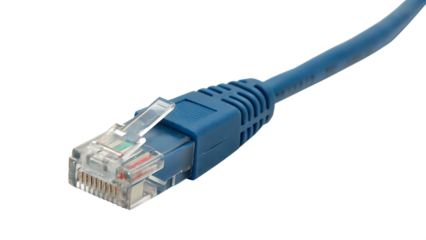 Ethernet Network Cable - Isolated on White Background as Transparent. PNG. AI GENERATED