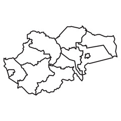 Fototapeta premium jambi map line