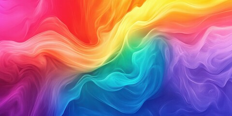 Obraz premium Abstract artwork showcases vibrant colors blending smoothly in a fluid pattern