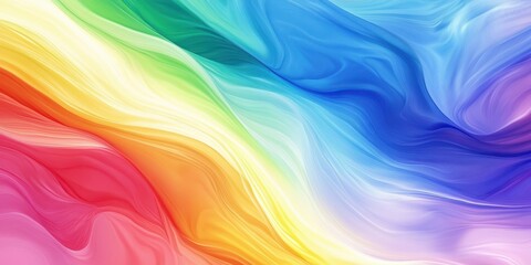 Obraz premium Abstract background of wavy smooth lines showing spectrum colors