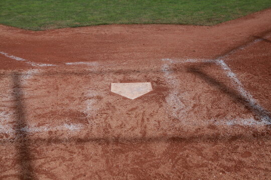 Batter's box, home plate baseball field