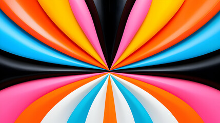 Vibrant Symmetrical Starburst Abstract Art