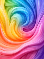 Abstract Rainbow Swirling Texture