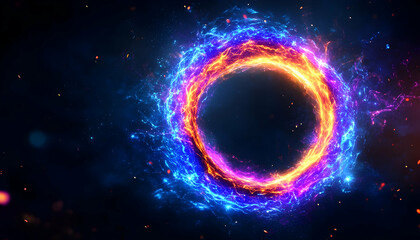 Obraz premium Abstract Ring of Fire and Ice