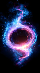 Abstract swirling vortex, vibrant colors (1)
