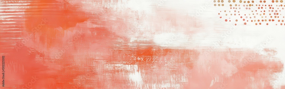 Poster Elegant abstract pencil strokes create a serene composition in muted coral tones across a textured surface