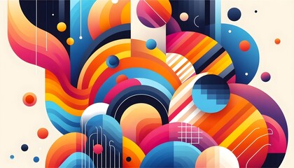Obraz premium Ultra HD abstract background with colorful shapes and versatile design for creative use
