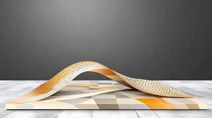 Obraz premium Abstract contemporary sculpture in modern art gallery