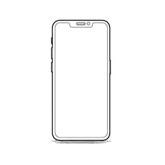 Smartphone outline mock up template