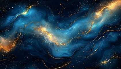 Cosmic Marble Abstract