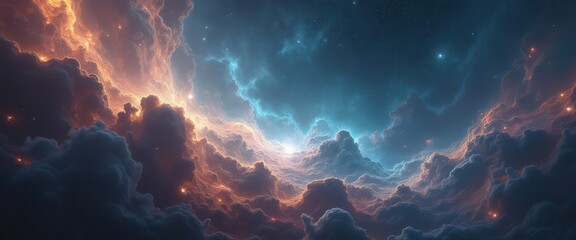 Hidden nebula reveals dark matter interaction in cosmic tapestry of colors and shadows