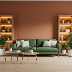 Warm Earthy Living Room with Modern Design