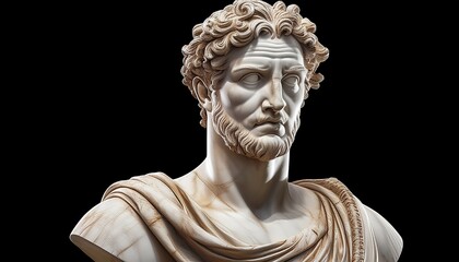Obraz premium classical bust sculptures depicting ancient Greek and Roman art 