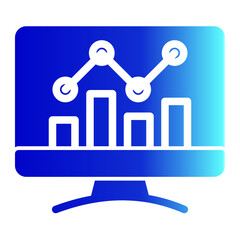 statistics Icon Solid Gradient Style
