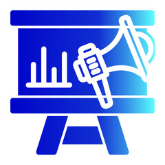 Marketing Plan Icon Solid Gradient Style