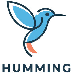 Obraz premium Elegant Hummingbird in Flight.