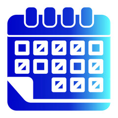 Agenda Icon Solid Gradient Style