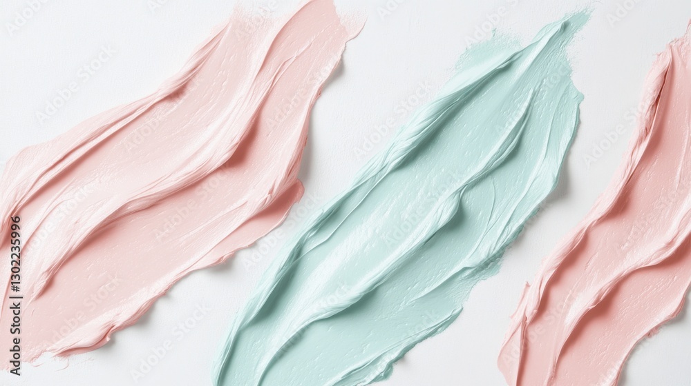 Poster soft white composition featuring delicate pastel colors blending harmoniously on a smooth canvas dur