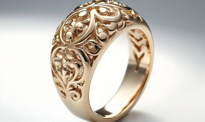 Ornate Gold Ring, Studio Shot