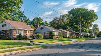 A small suburban community in Saddle Brook, New Jersey, with cozy homes and tree-lined streets.