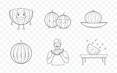 Watermelon Themed Artistic Illustrations Pack