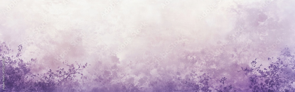 Aufkleber Abstract pattern showcasing muted lavender tones with soft gradients and delicate floral elements in a serene composition