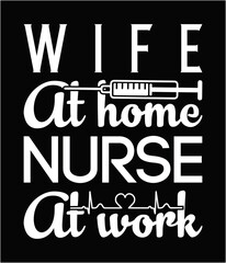 Wife at home nurse at work printable cut file.