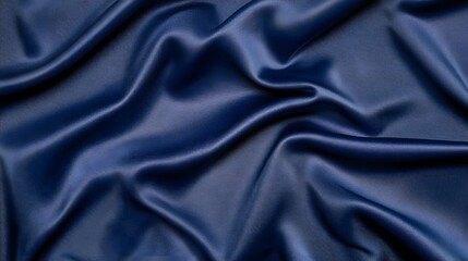 Obraz premium Deep Midnight Blue Satin Texture with Refined, Smooth Surface